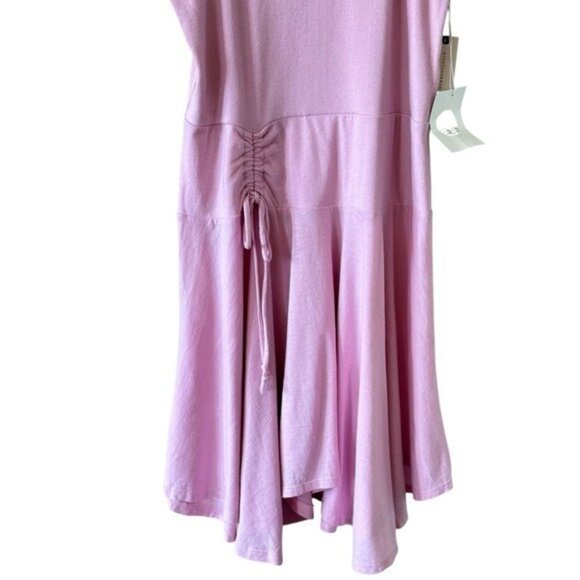 ANTHROPOLOGIE Daily Practice Half Pipe Mini Dress Rose Pink Size L NEW - Picture 6 of 8